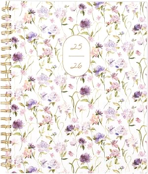 Cambridge Planner 2025-2026 Academic, Leah Bisch, Weekly & Monthly, 8-1/2" x 11", Large, Monthly Tabs, Flexible Cover, Petite Floral LB38-905A-26