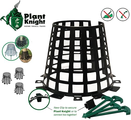 Miniatura 2 de Protector de plástico para prevención de animales de árboles y plantas para césped, jardín, flores, verduras, arbustos y plantones, paquete de 3