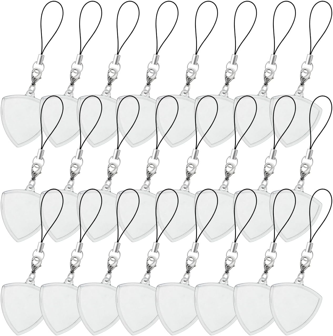 2点ご購入 EBISUデザイン] ピック型 ストラップ付き ハメパチ 100個入 32.6×33mm