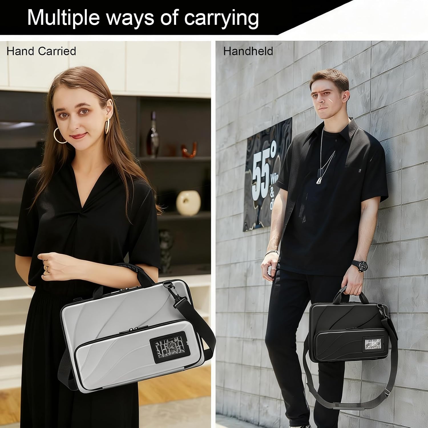 Laptop Case Hard Shell Bag,14.2-15.6 Inch, Laptop Sleeve Compatible with MacBook Air/Pro 13/Pro 14,HP Dell Acer, Laptop Travel Case,Computer Bag Carrier Protective with Shoulder Strap & Webcam Cover