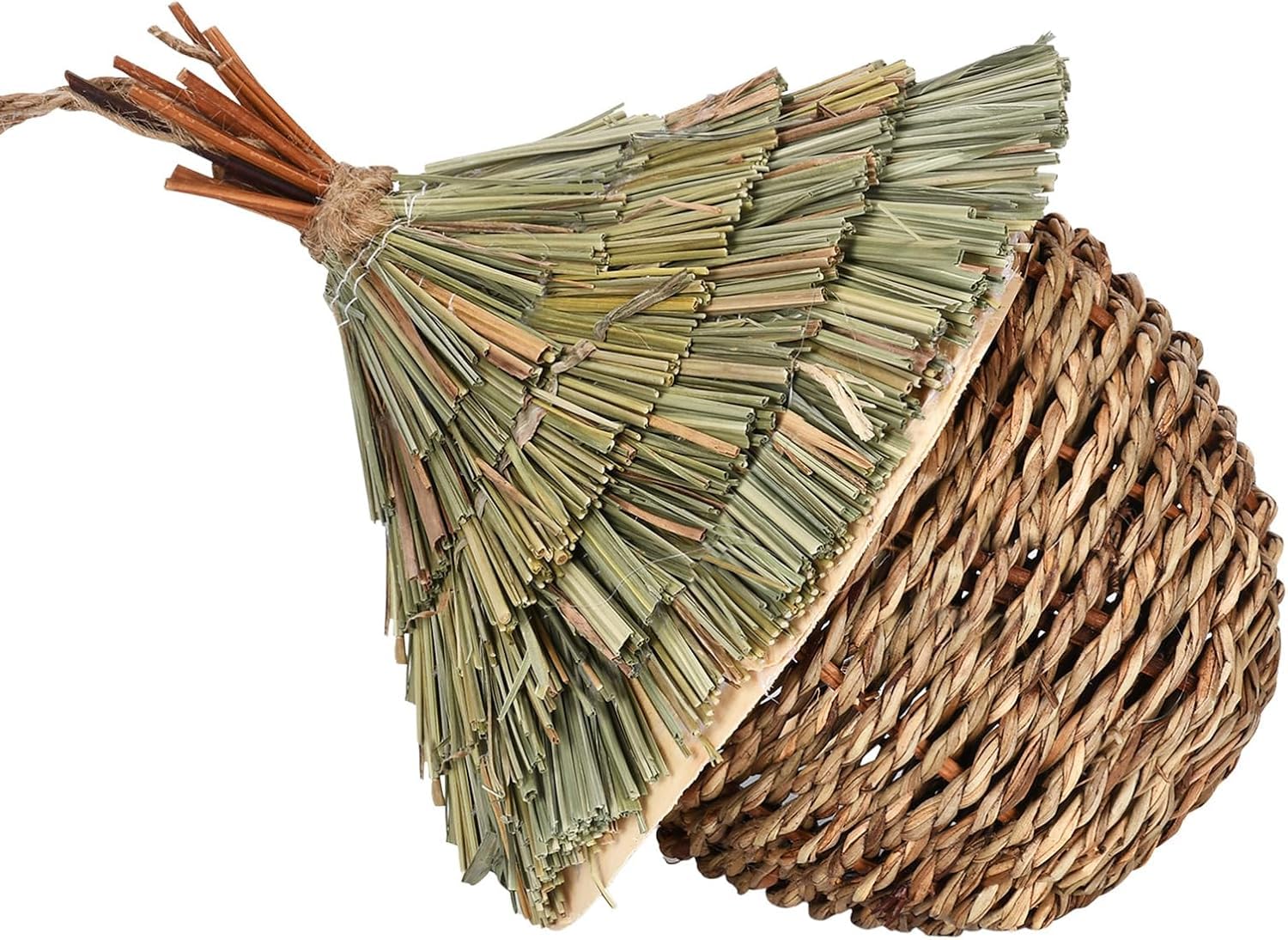 Nido per Uccelli in Vimini Intrecciato A Mano, 17x22 Cm, Casetta per Uccelli da Appendere per Pettirossi, Adatto per La Casa, Il Patio, Lalbero, Il Cortile E La Decorazione del Giardino.