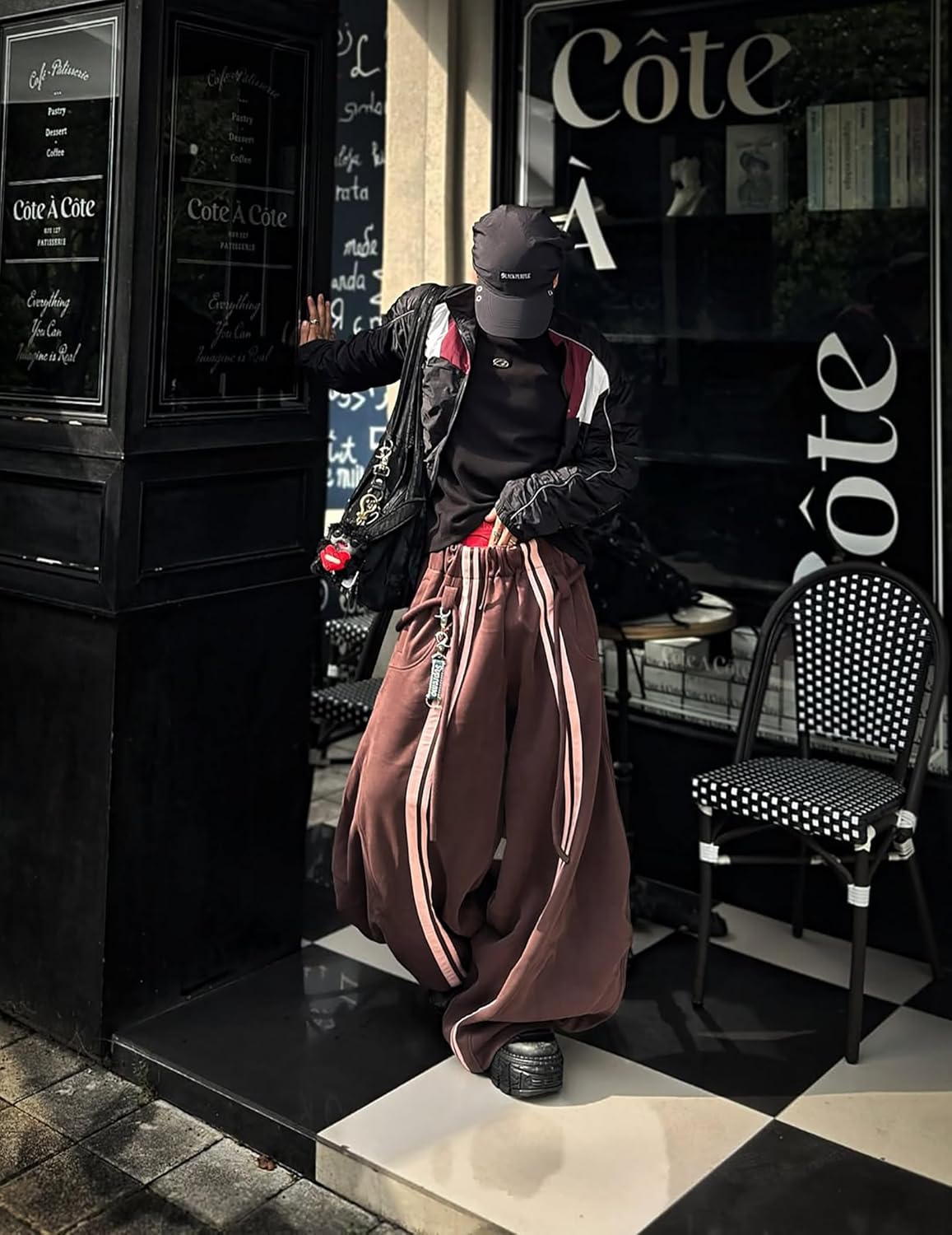 Aelfric Eden Stripe Super Baggy Sweatpants Oversized Barrel Pants Vintage Wide Leg Elastic Waist Lantern Trouser Unisex - Image 3