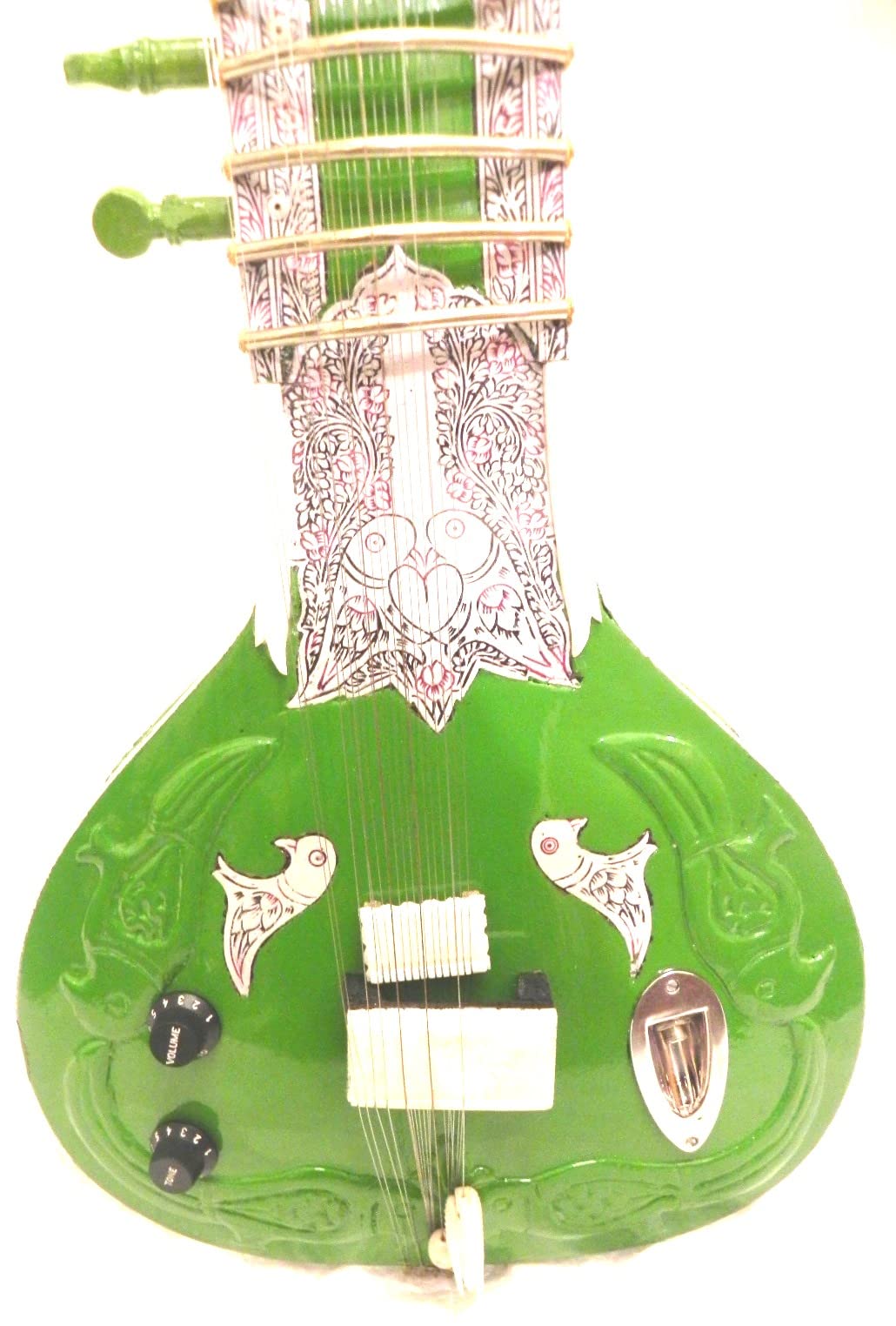 Hecho a mano por la India ~ Sitar eléctrico SHRI RAVI SHANKAR estilo diseñador, cuerda y MIZRAB