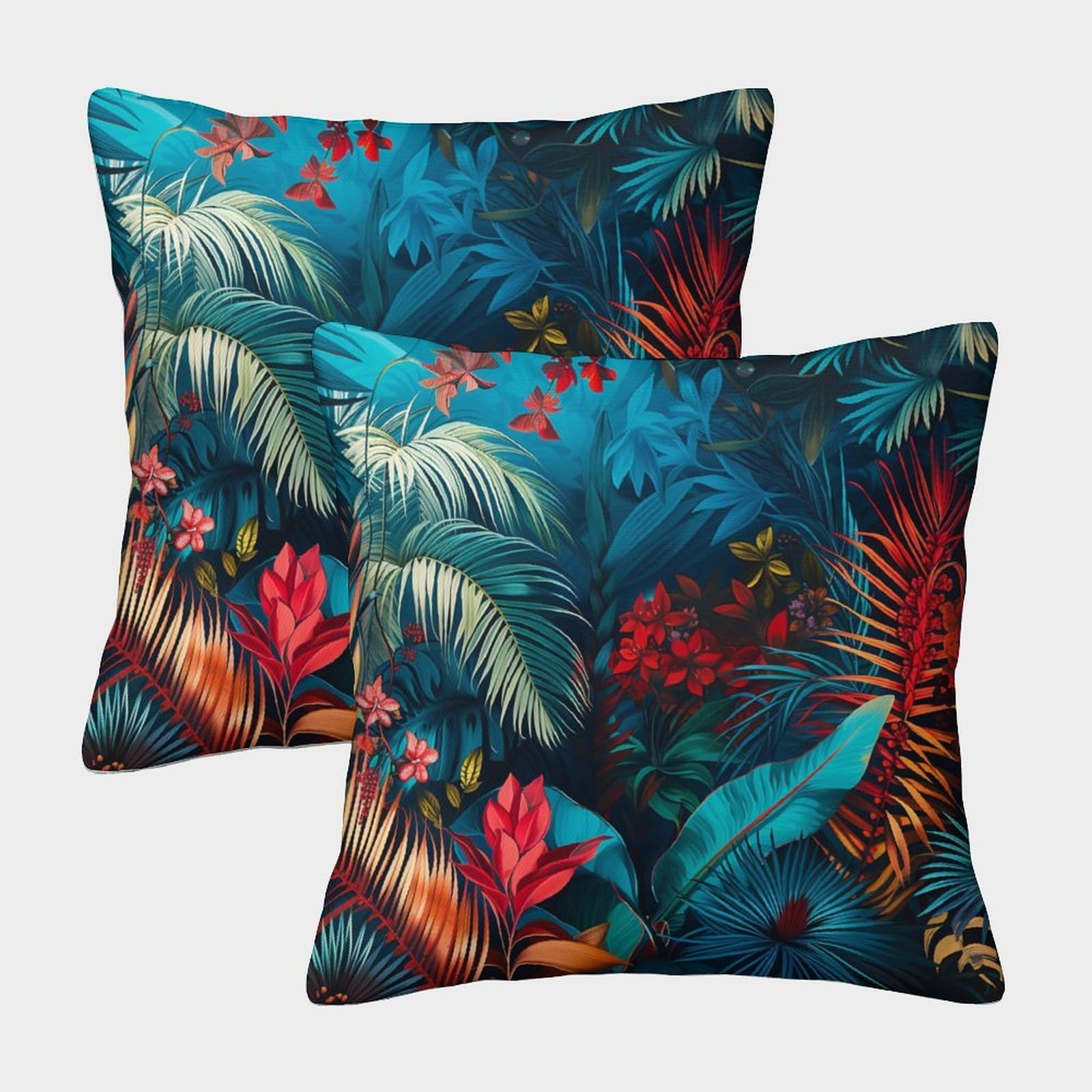 kaiyun 2 Pack Leaves Pillow Case Home Decoration Sofa Cushion Cover 50x50cm