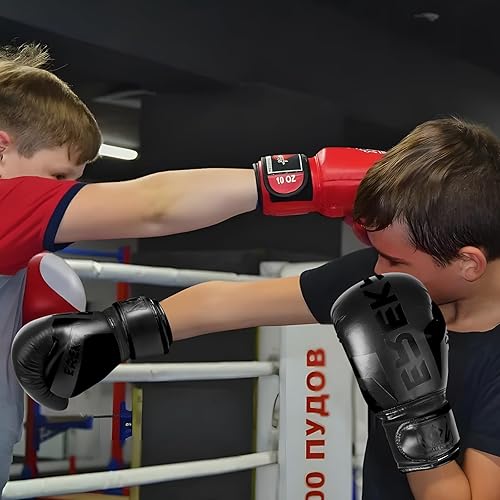 Miniatura 7 de Guantes de boxeo para niños, guantes de entrenamiento para saco de boxeo, MMA, UFC, Muay Thai, Karate, Kickboxing
