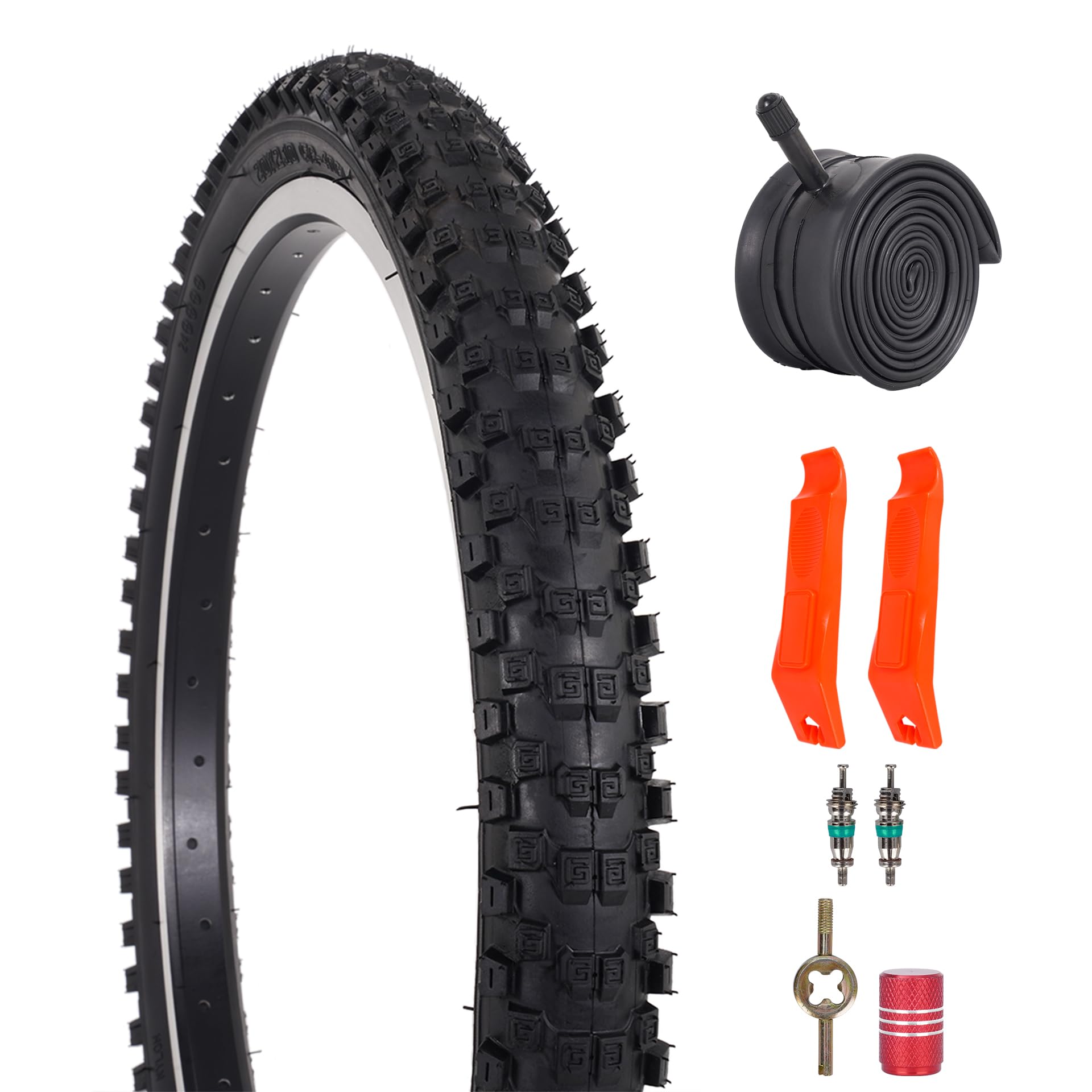 26 Inch Mountain Bike Tires & Tubes Set, 26X2.10 Tire