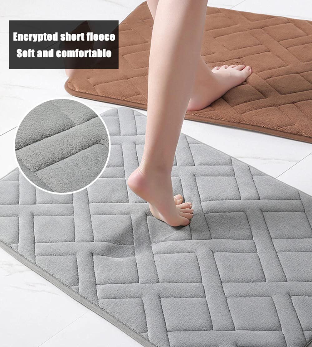 Tappetini antiscivolo in memory foam per bagno e WC, tappeto assorbente per soggiorno e camera da letto, viola chiaro, 90 x 400 cm