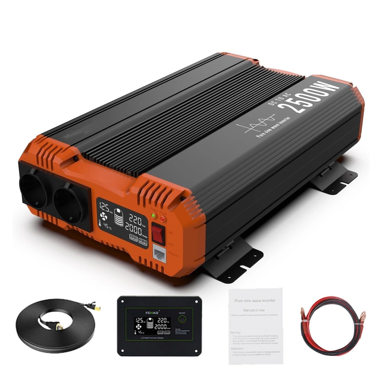 Inverter Onda Pura Inverter A Onda Sinusoidale Pura Da 1500 W 12 V 24 48 A 220 230 LCD Per Casa Campeggio E Camper Potenza Continua 3000 Convertitore(48V,2500W MAX)