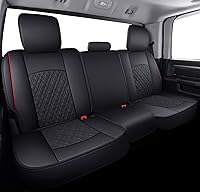 Vista 18 de YIERTAI - Fundas de asiento de vehículo compatibles con Dodge Ram 2009-2023, 1500, 2500 y 3500, camioneta pickup, protectores de asiento de cuero