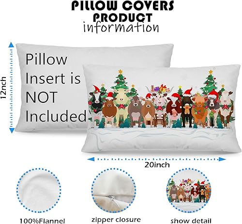 Miniatura 2 de Fundas de almohada de vaca de las tierras altas de 18 x 18 pulgadas, decoración de vaca de las tierras altas, almohada de vaca, decoración de
