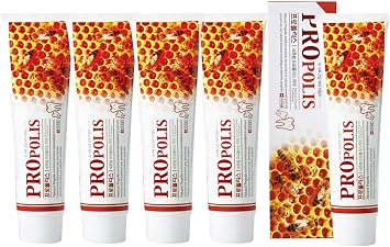 Herbal Toothpaste 5-Pack Natural Formula with Propolis for Daily Care, Refreshing Taste - 6.35 oz x 5ea 180 g Each