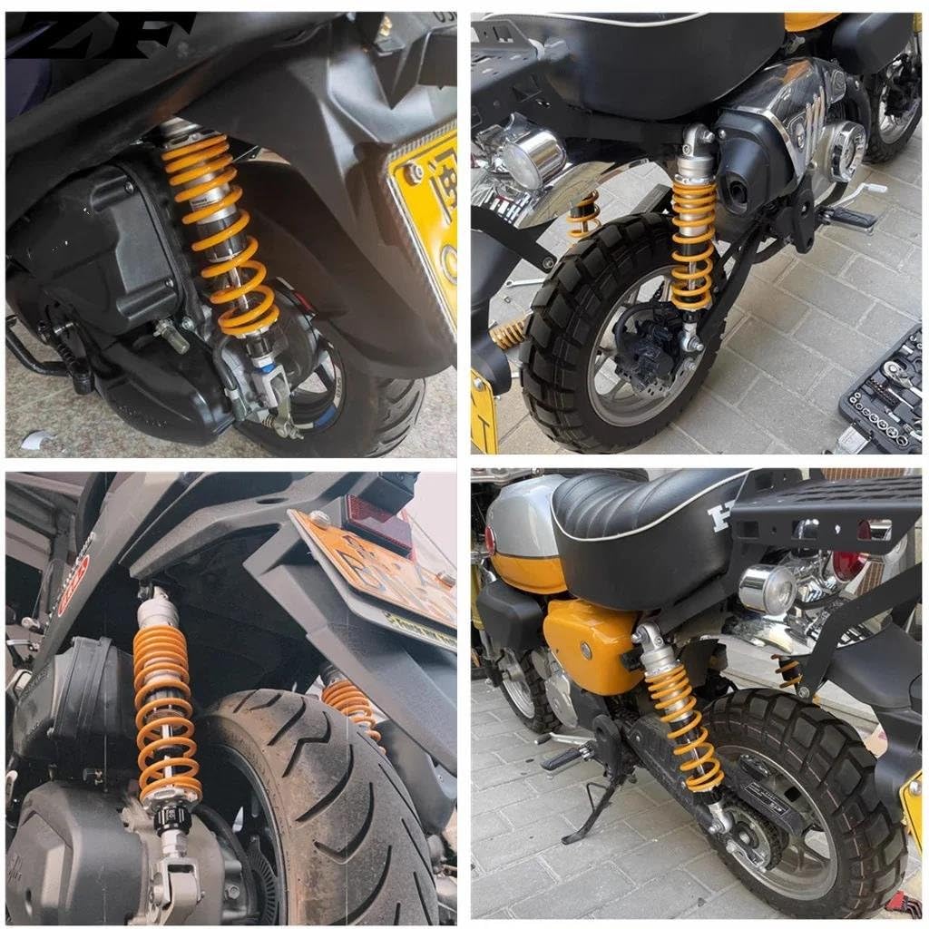 Sospensioni Ammortizzatori 1 Pz Universale 300mm-420mm Moto Posteriore Regolare Smorzamento Ammortizzatore Sospensione Posteriore per H-da Ya-ha KA-saki(Fork 350mm)