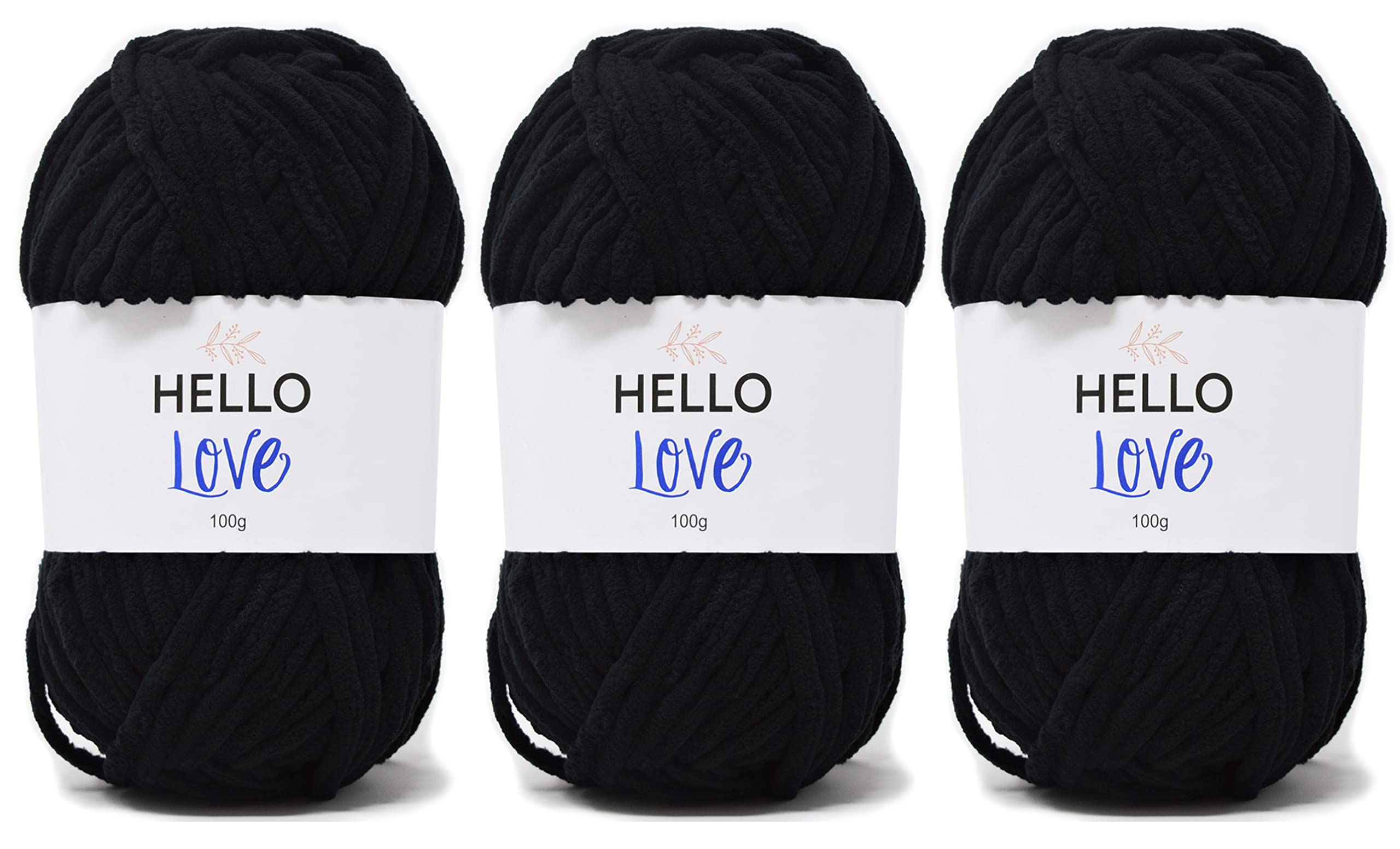 Hello Love - Baby Blanket Yarn 300g - Black