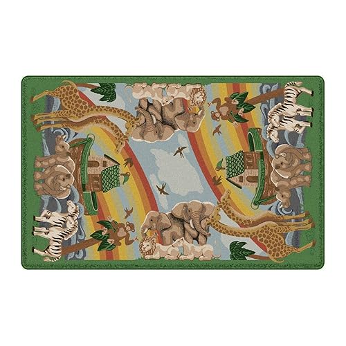 Miniatura 10 de Flagship Carpets Noah's Journey - Alfombra para aula infantil o habitación de niños, alfombra de sala de juegos o tapete de aprendizaje en el hogar,