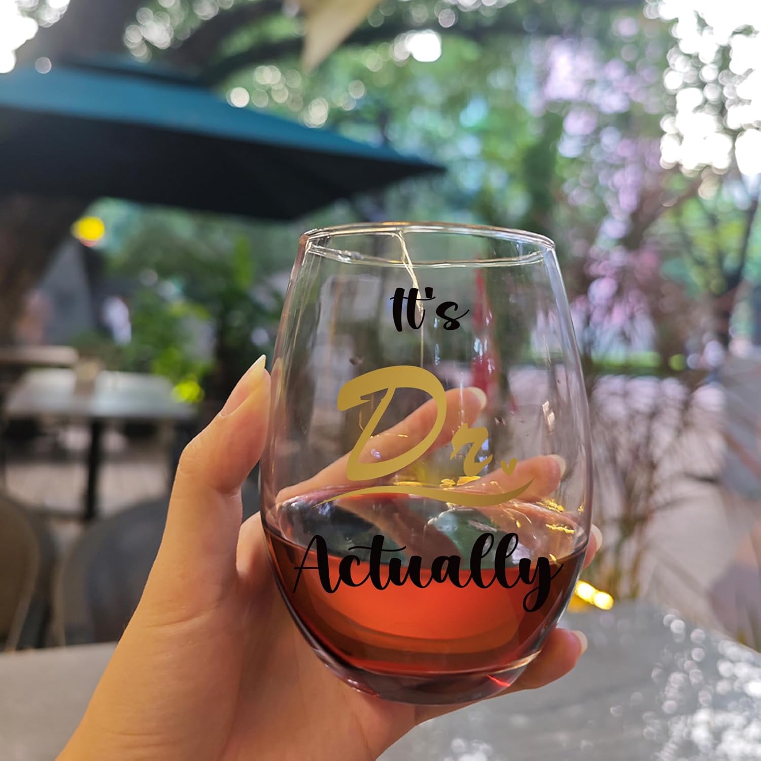 Personalized Doctor Gift Stemless Wine Glass - 15 oz Graduation Gift for New PhD, Physician, Med Student - Son Daughter From Dad Mom - Doctorate Degree Appreciation Drinkware -34 - Image 4