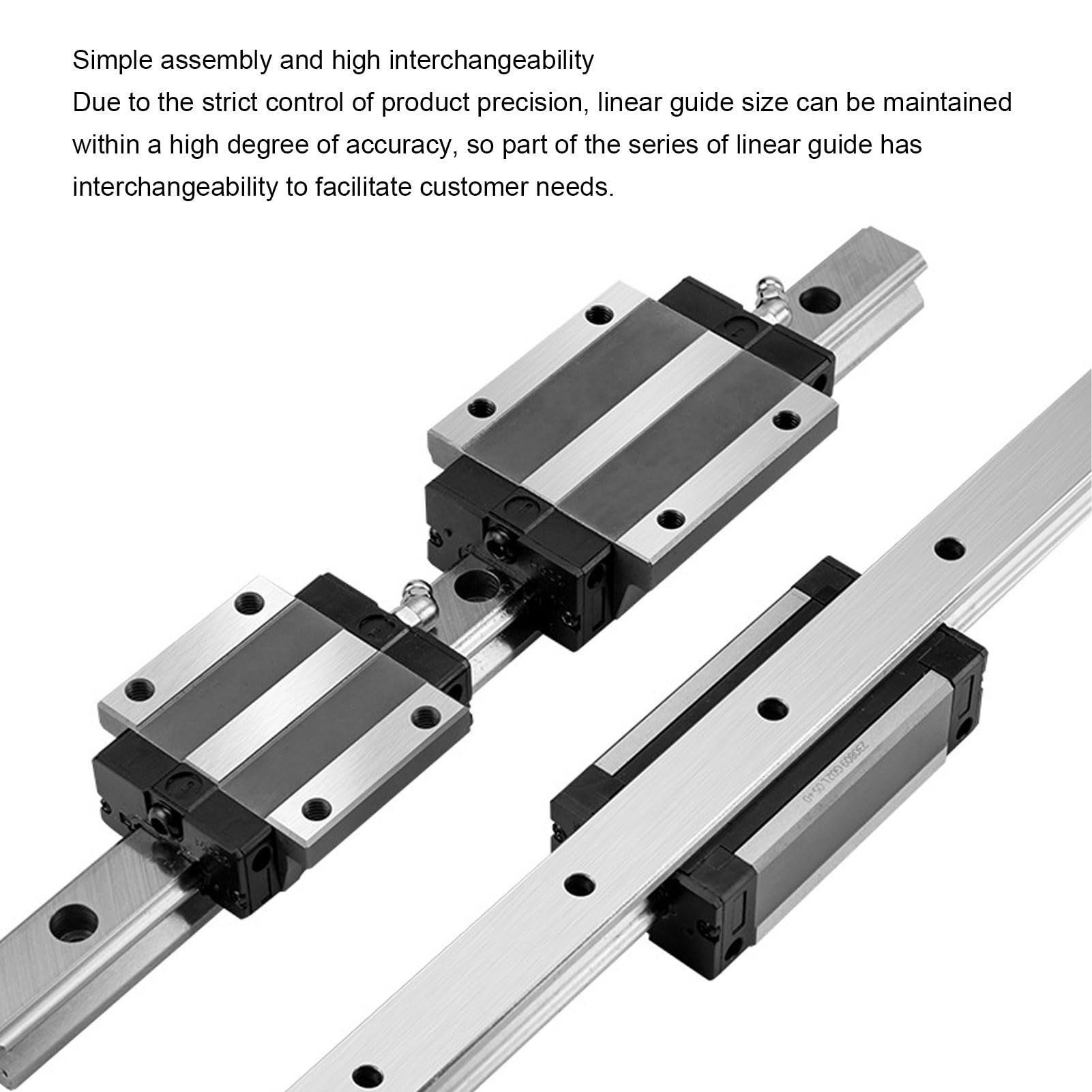 Binario di guida lineare HGW20CC Cuscinetti premium 300 mm Movimento scorrevole in acciaio ad alta precisione Attrezzature per l'automazione di macchine CNC Componenti di r