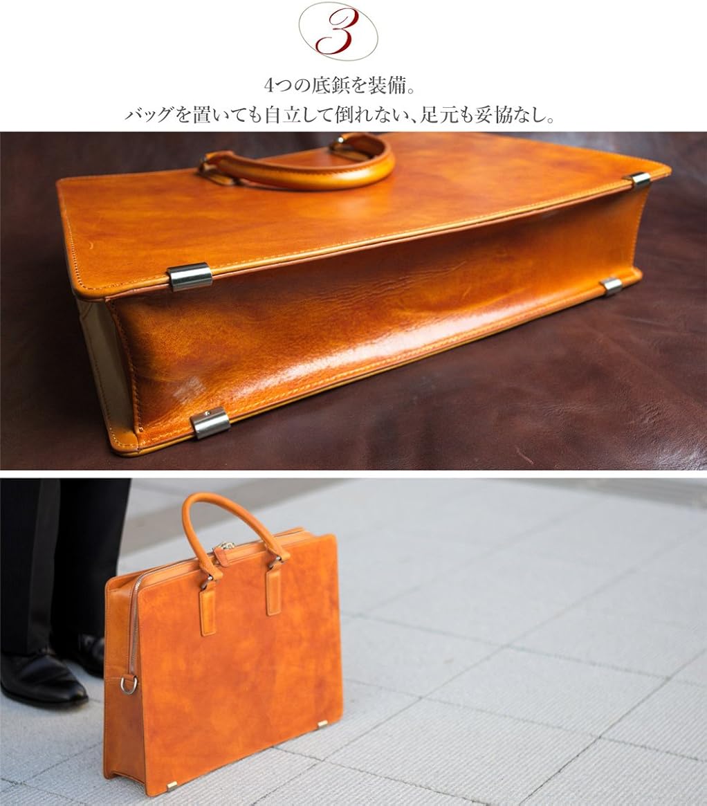 Amazon Co Jp Dom Teporna Italy ビジネスバッグ 本革 ブリーフケース イタリアンレザー 底鋲 自立 カバン ビジネス A4 書類 13インチ ノートpc 収納 肩掛け ショルダー バック メンズ レディース Green シューズ バッグ