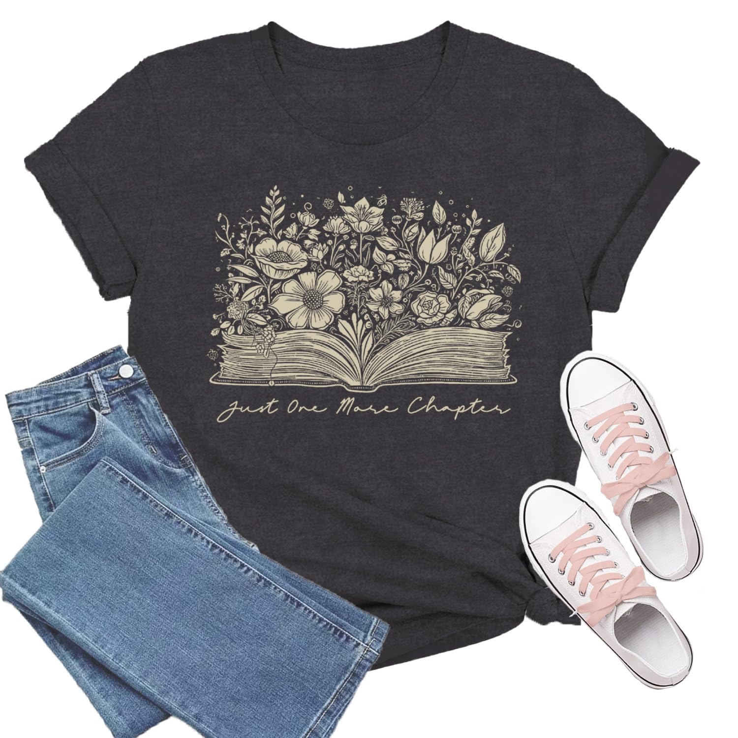 TIEEI Book Shirts for Women Book Lover T-Shirt Reading Tee Teacher Tops