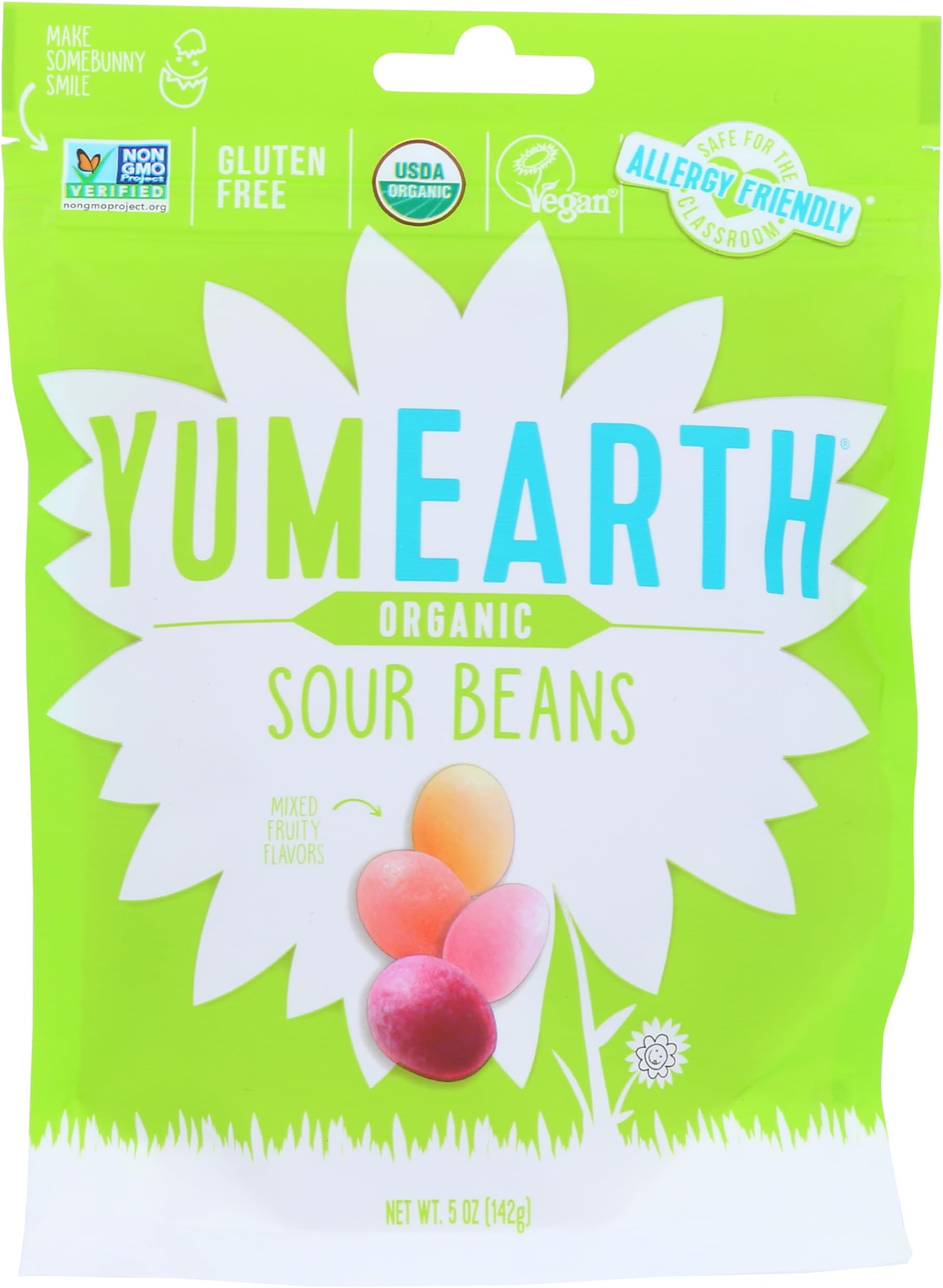YUMEARTH Organic Easter Sour Beans Candy, 142 GR