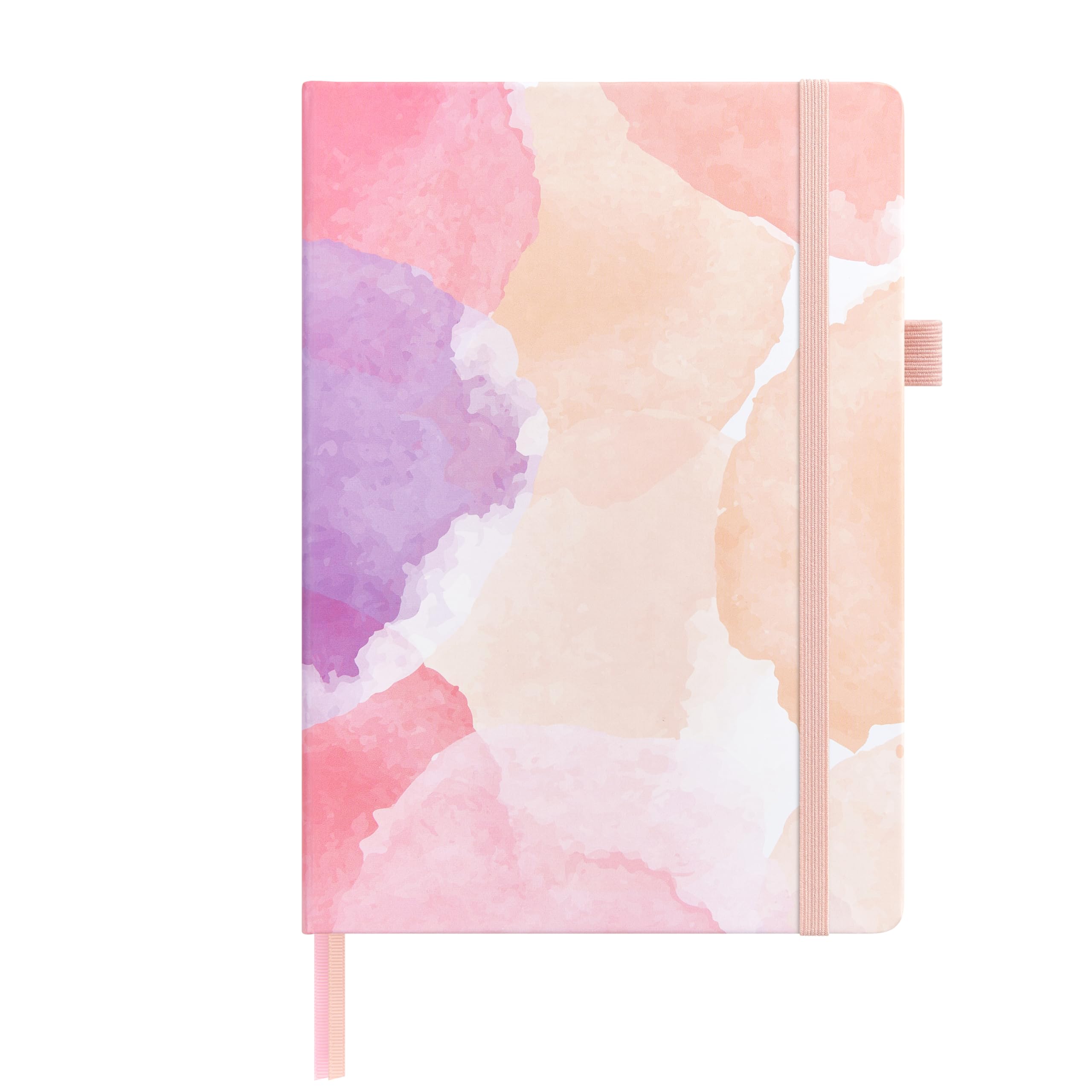 &And Per Se Lined Journal Notebook for Women&Men with Pattern, 160 Pages 100GSM Thick Paper, A5 Hardcover Journals for Writing, 5.7'' x 8'' (Black) — image 1