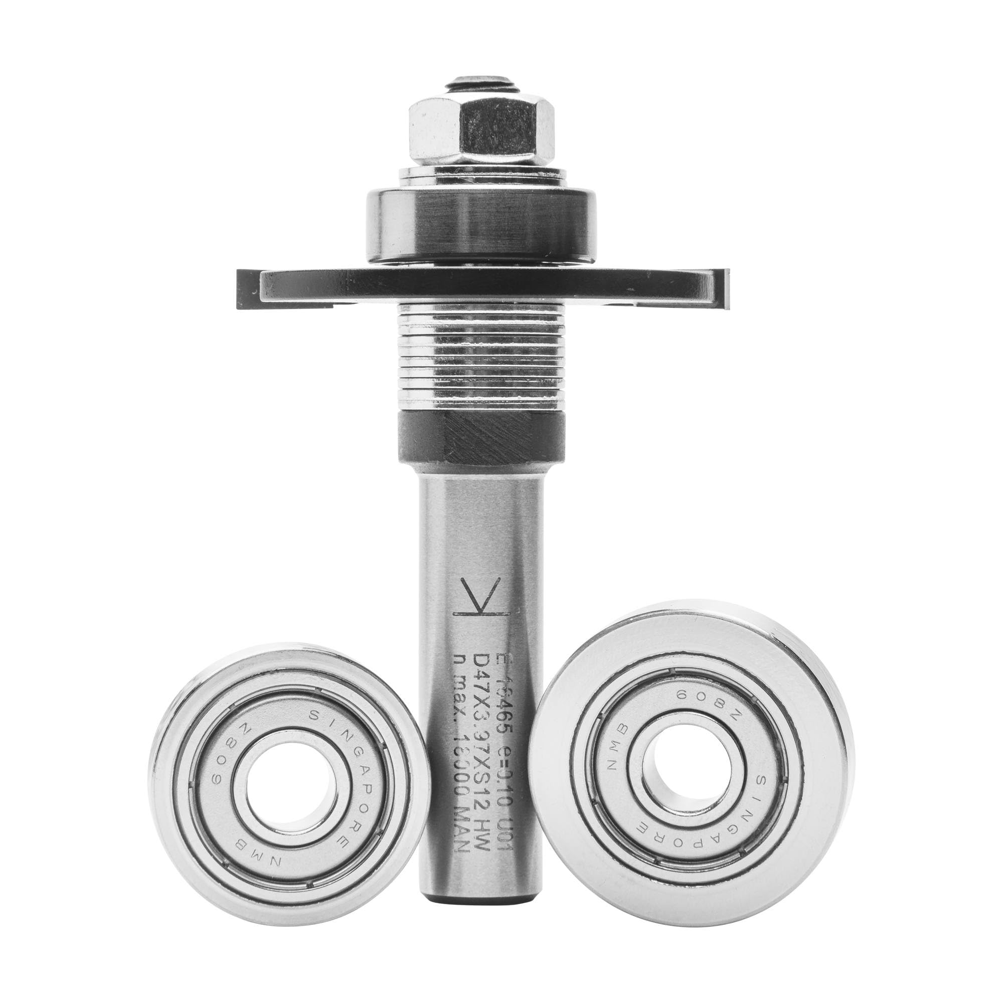 ENT 16465 Frez plaski do kolków w wegliku, chwyt (S) 12 mm, srednica (D) 47 mm, NL 3,97 mm, SL 40 mm, z 3 lozyskami kulkowymi