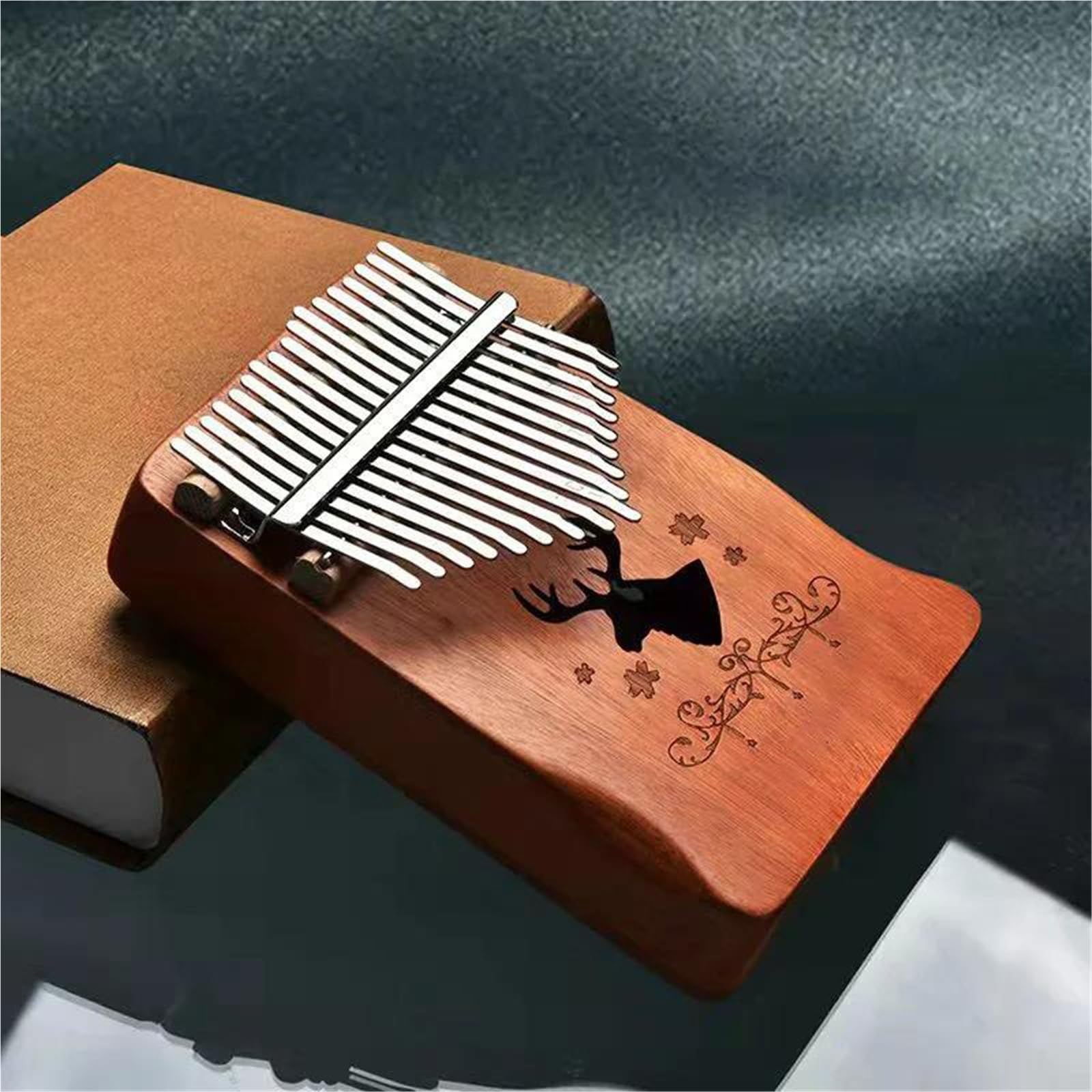 17 Klawiszowy Przenośny Kalimba Z Ręcznym Strojeniem Mahoń Odpowiedni Dla Początkujących Dorosłych Kalimba