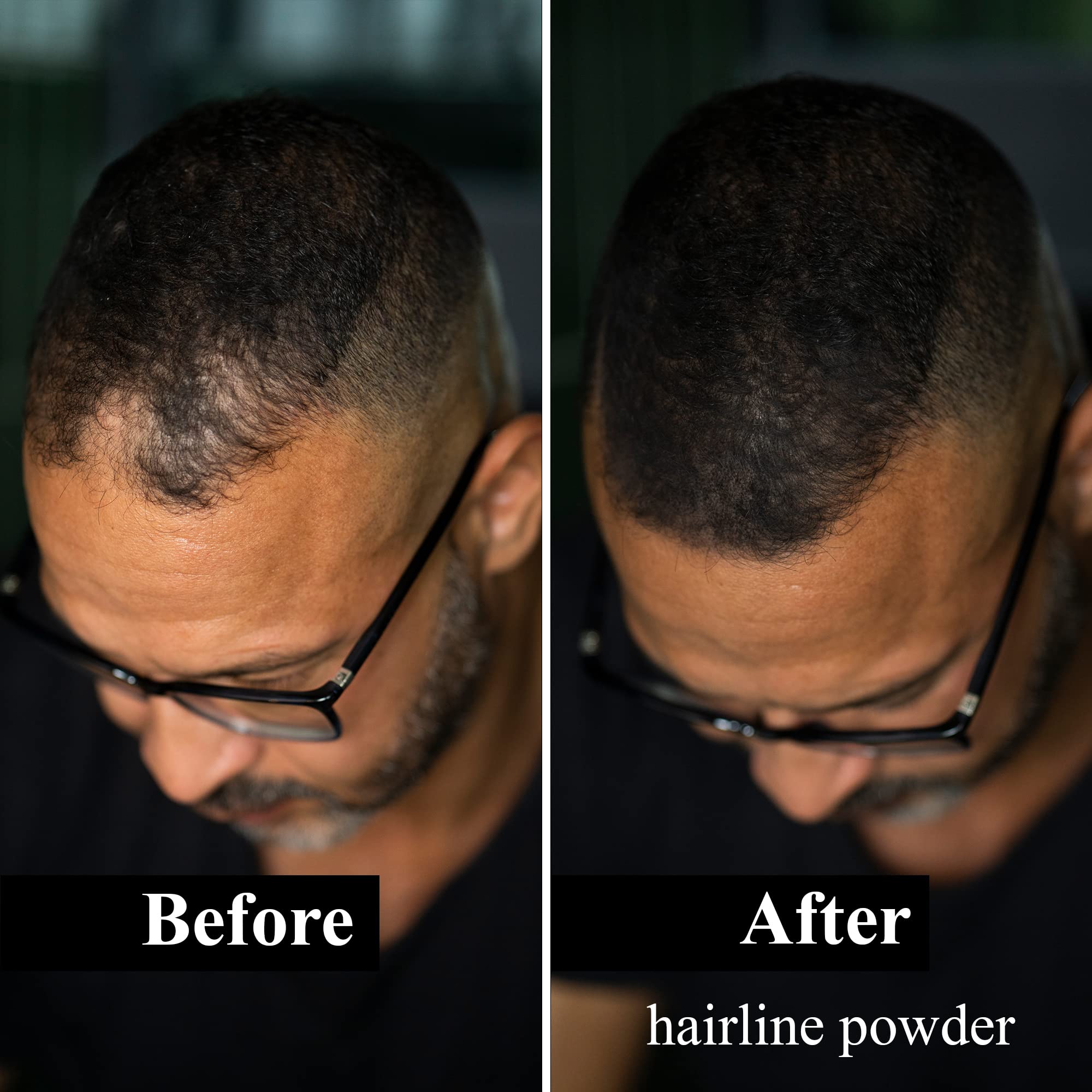 LEON MIGUEL Puder do odrostów – Hairline Powder jako wodoodporny korektor do włosów do kaszerowania odrostów dla kobiet i mężczyzn, niewidoczny makijaż do zagęszczania włosów – 4 g | ciemny brąz