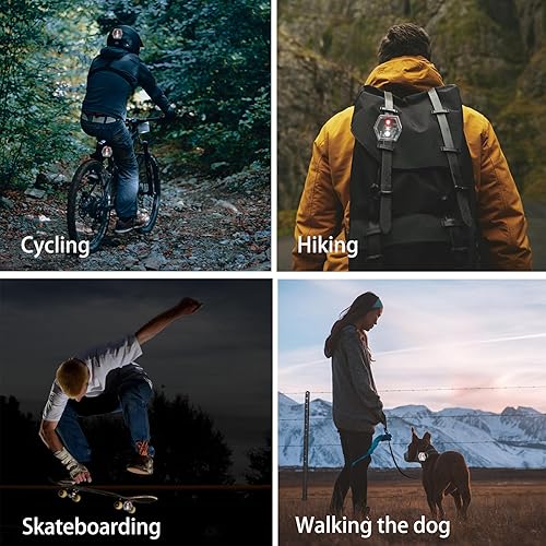 Miniatura 5 de Luz LED de seguridad, luces de correr para corredores, luces traseras de bicicleta LED con clip para perros, luz para caminar por la noche, trotar,