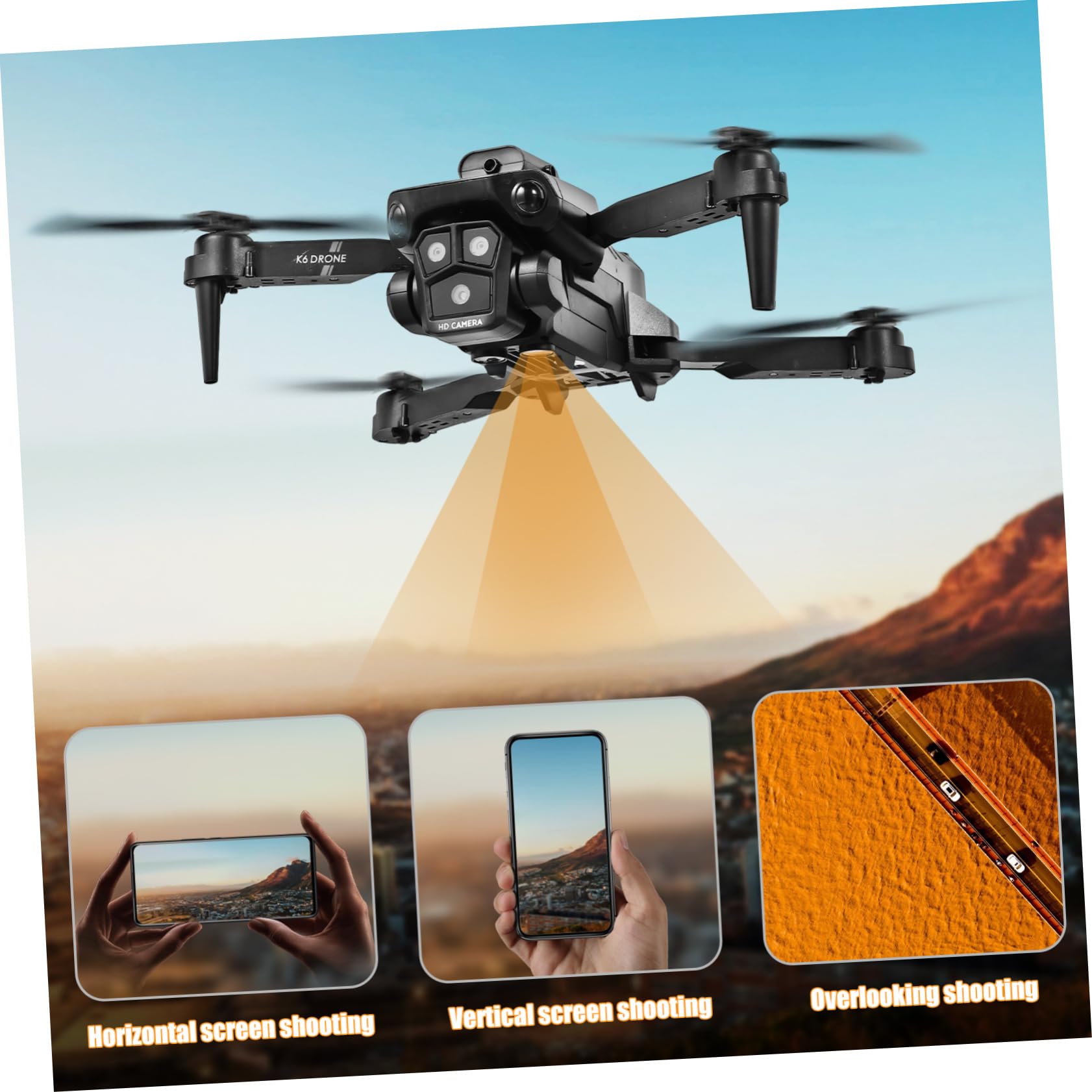 Dron Plegable Modelo Max con Cámara Triple y Evitación de Obstáculos