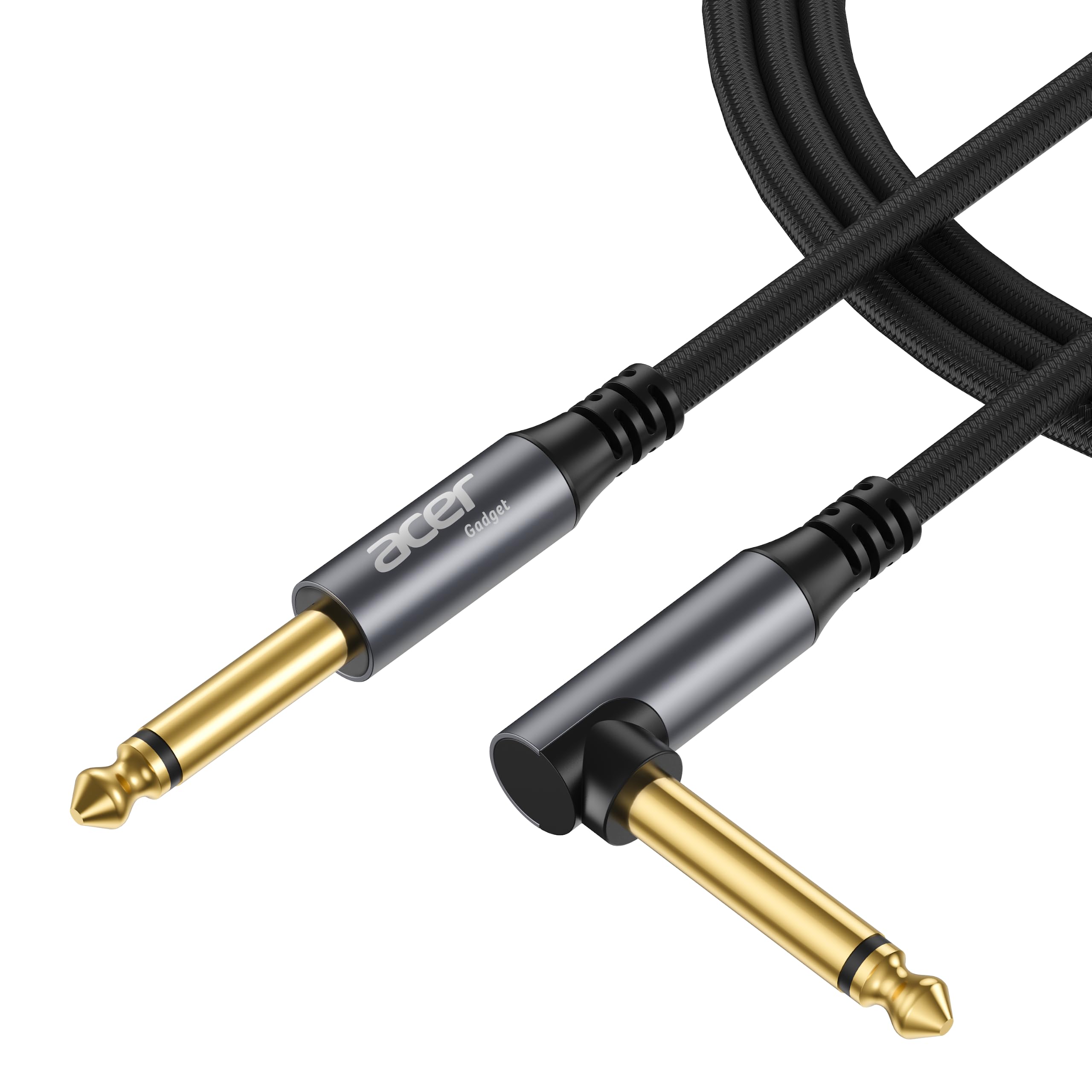 Acer Gadget - Cable de guitarra de 3 m, 22 AWG OFC chapado en oro