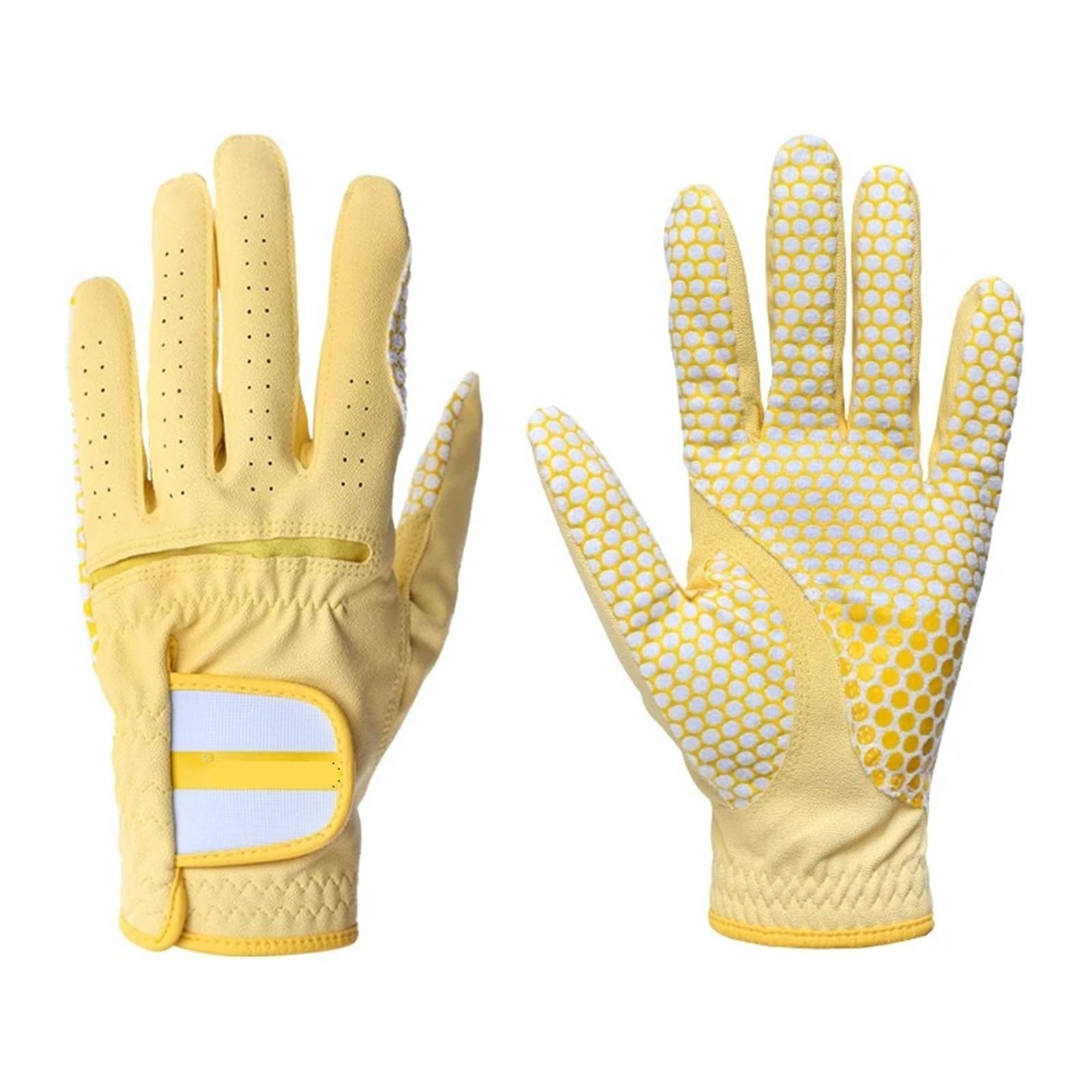 Damen-Golfhandschuhe für Linkshänder, 1 Paar, PU, rutschfest, verschleißfest, Sportdesign