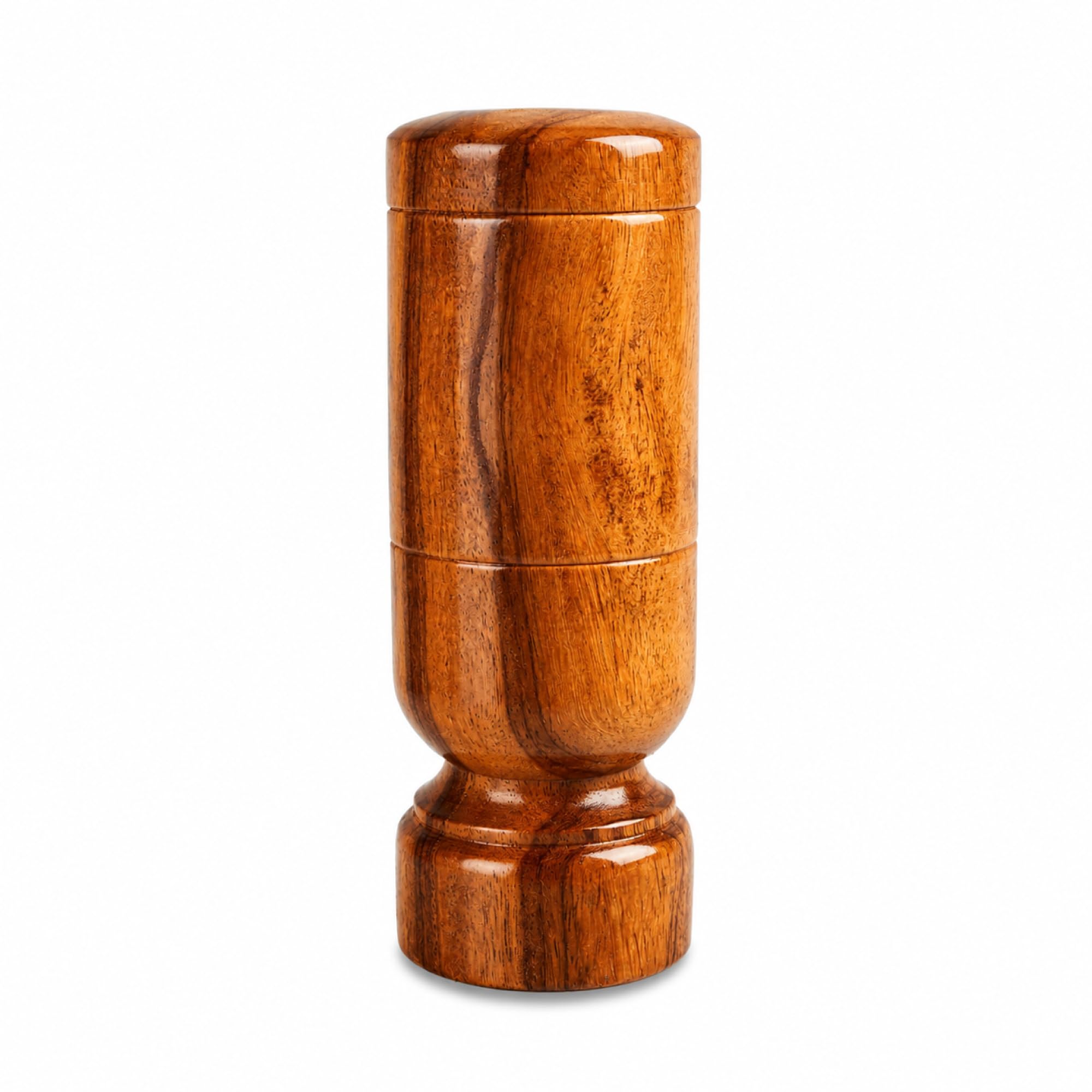 Baton Tea Polished Vijaysar Heartwood Ayurvedic Glass/Tumbler |Lab Tested | Indian Kino Tree Wooden Tumbler | Vijaysar Herbal Glass, Natural Wellness Cup (1 PC)