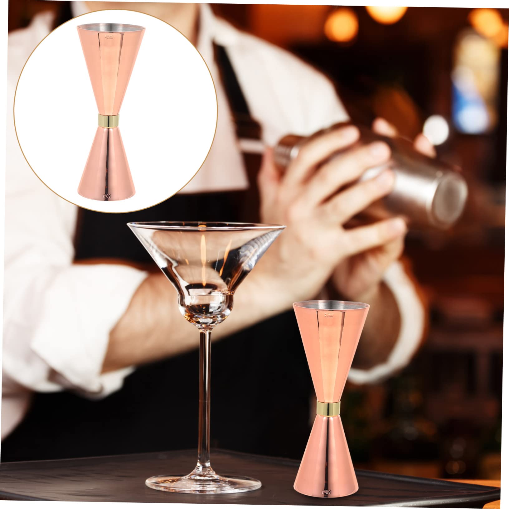 MAGICLULU 3piezas Copa Medidora De Acero Inoxidable Para Cócteles Jigger Para Mezclar Bebidas Casa Fiestas y Bares
