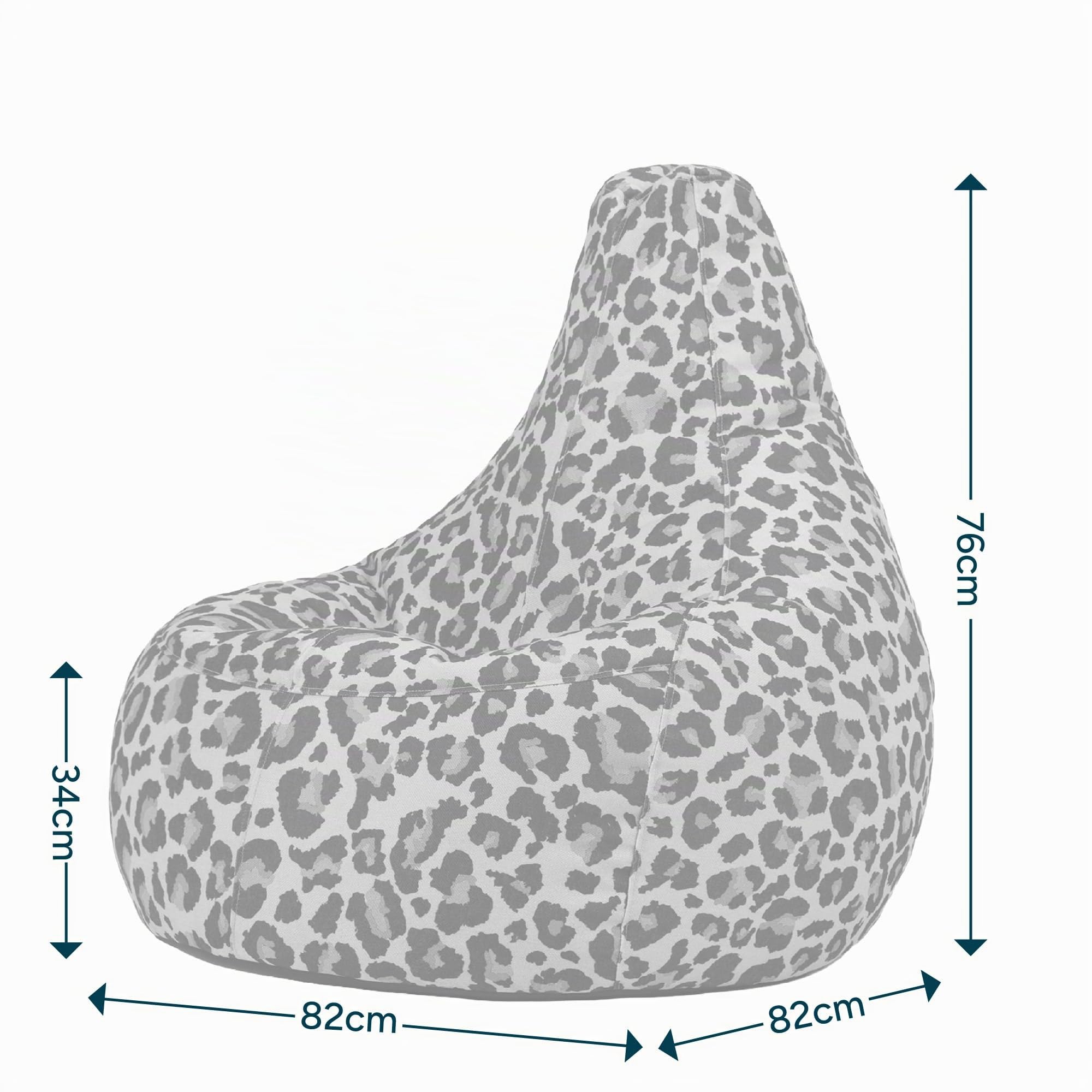 Icon Dalton Pouf Exterieur, Pouf Poire avec Remplissage, Léopard
