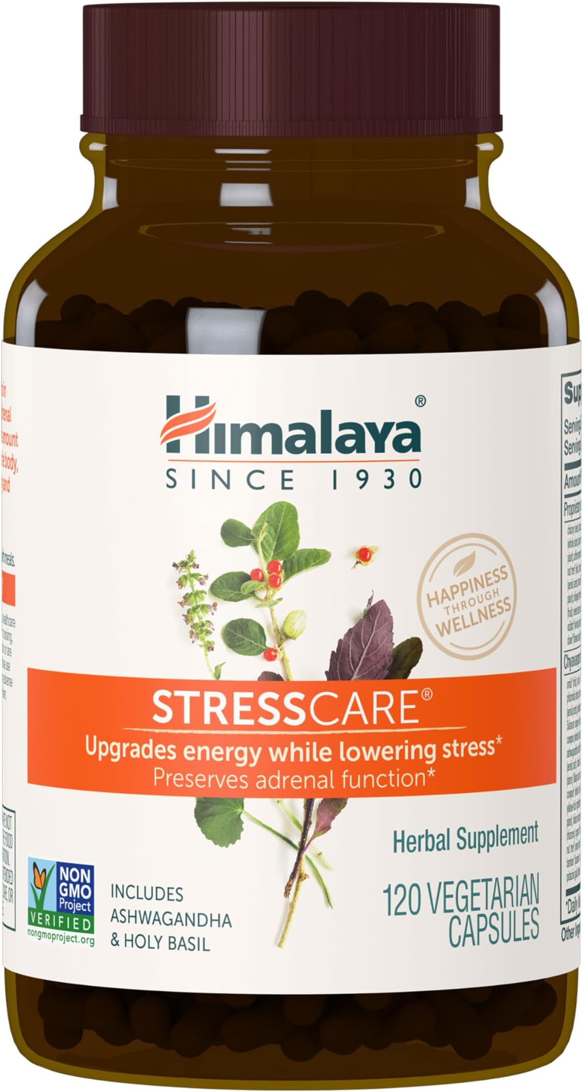 StressCare, 30 Day Supply - Herbal Adrenal Support for Calming Relaxation, Stress Relief, Energy Support and Occasional Sleeplessness - Vegan, Non-GMO, Gluten Free, 120 Capsules