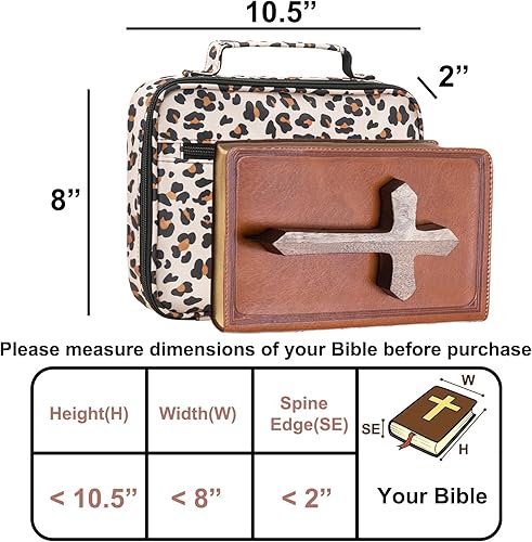 Miniatura 2 de HAWGON Funda para la Biblia para mujer, estuche de la Biblia para hombres, organizador multifuncional de papelería, organizador de estuches grandes,