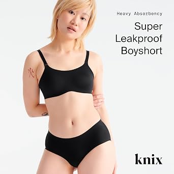 KNIX Super Leakproof Boyshort - Quick-Dry & Breathable Period Panties - Alternative to Menstrual Pads