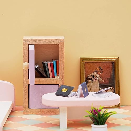 Miniatura 6 de 12 piezas a escala 112 libros en miniatura para casa de muñecas en miniatura, mini libros, accesorios de decoración, suministros de juguetes para