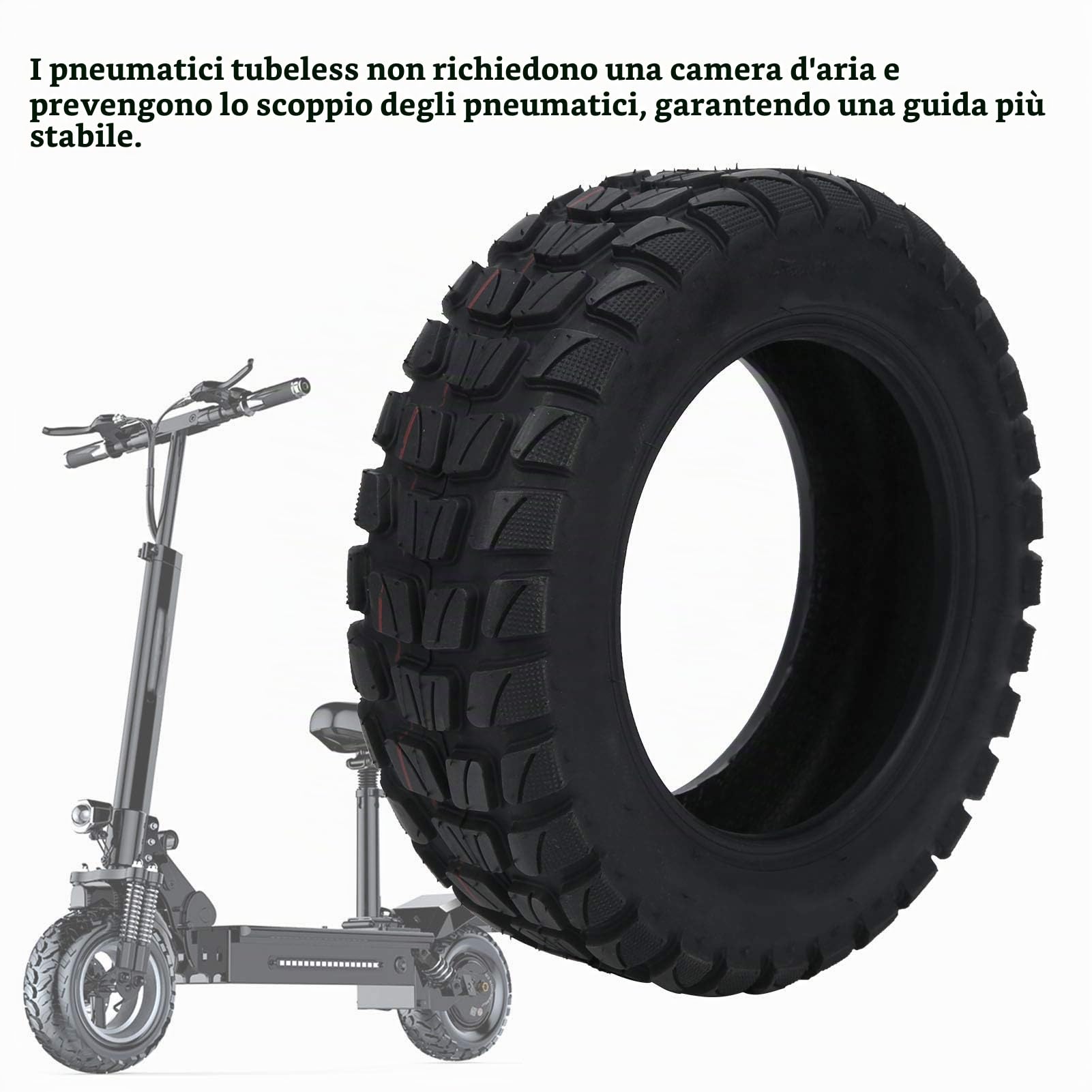 Pneumatico Tubeless 90/65-6,5 per Scooter Elettrico - Ruota a Vuoto Ispessito Resistente all'Usura - 11" CST e Compatibile