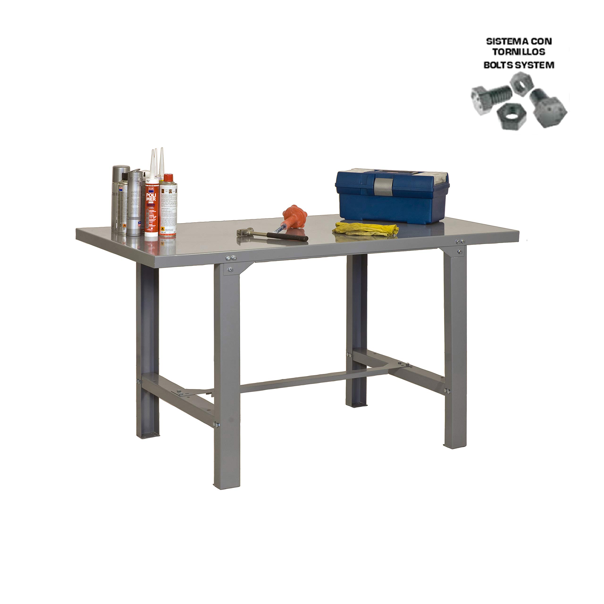 Simon Rack Banco de Trabajo BT6, Capacidad 600 kg, 830x1500x730 mm, Gris