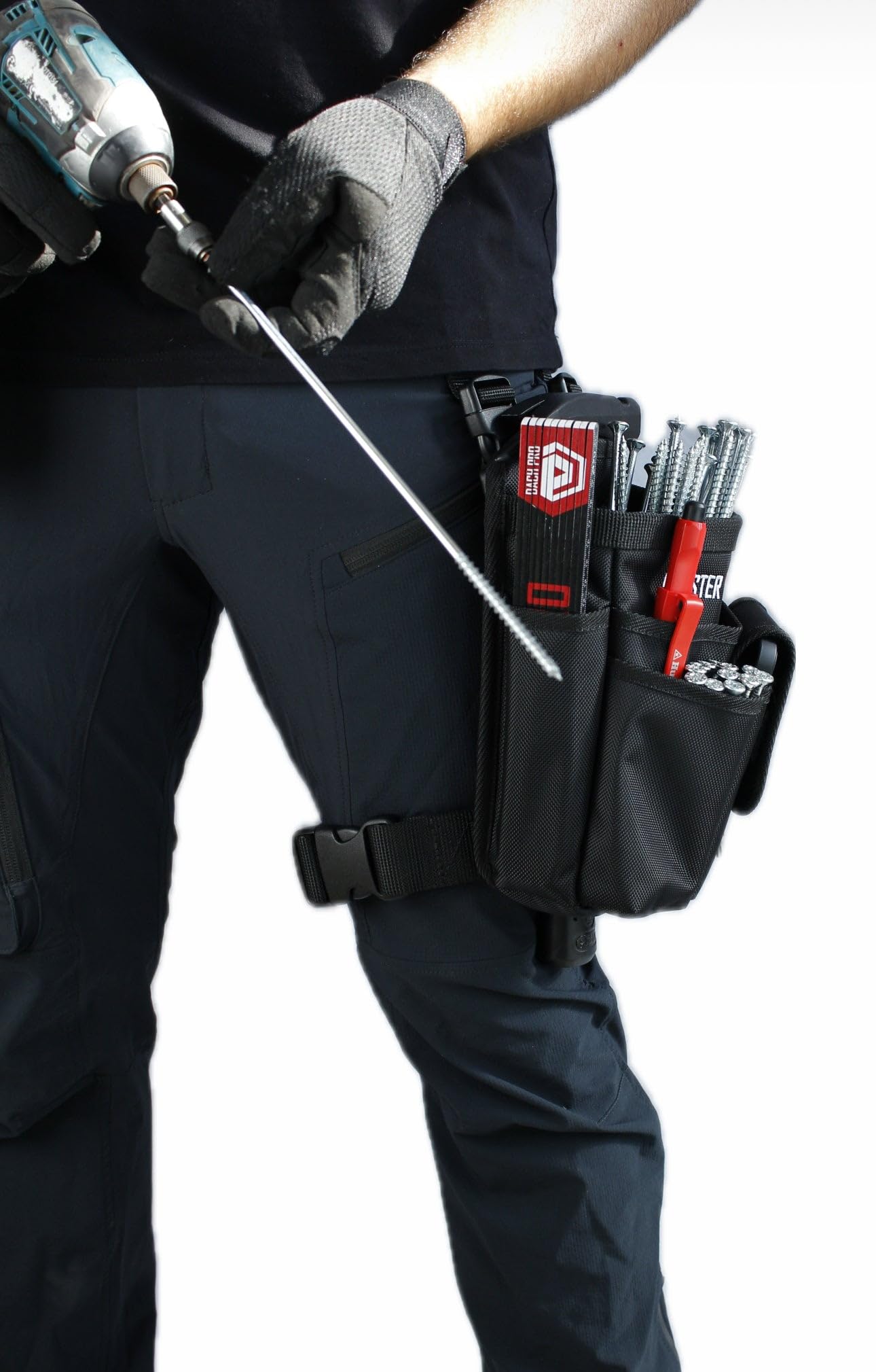 Holster Bag – Robuste Werkzeugtasche Gürtel | Gürteltasche für Elektriker, Handwerker, Bauarbeiter, Zimmerer & Heimwerker | Praktischer Werkzeug Organizer