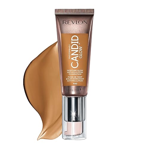 Revlon PhotoReady Candid Glow Moisture Glow - Base anticontaminación con vitamina E y aceite de pera espinosa, ingredientes anti-luz azul, sin