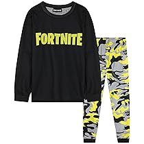 Get Trend Fortnite Pigiama Bambino Set, Lungo Pigiami Bambini Adolescenti, Gioco Abbigliamento da Casa, Regalo Ragazzo (7-8 Anni, Giallo Fortnite)
