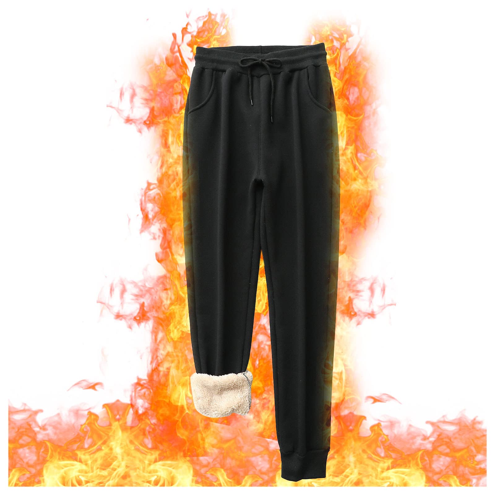 Leggings fourrés Femme Hiver, Pantalon de Course Femmes Hiver Longue Taille Haute Pantalon de Jogging Chaud en Peluche Sweatpants Pantalon de Yoga Collants de Yoga Pantalons Jambières Thermo