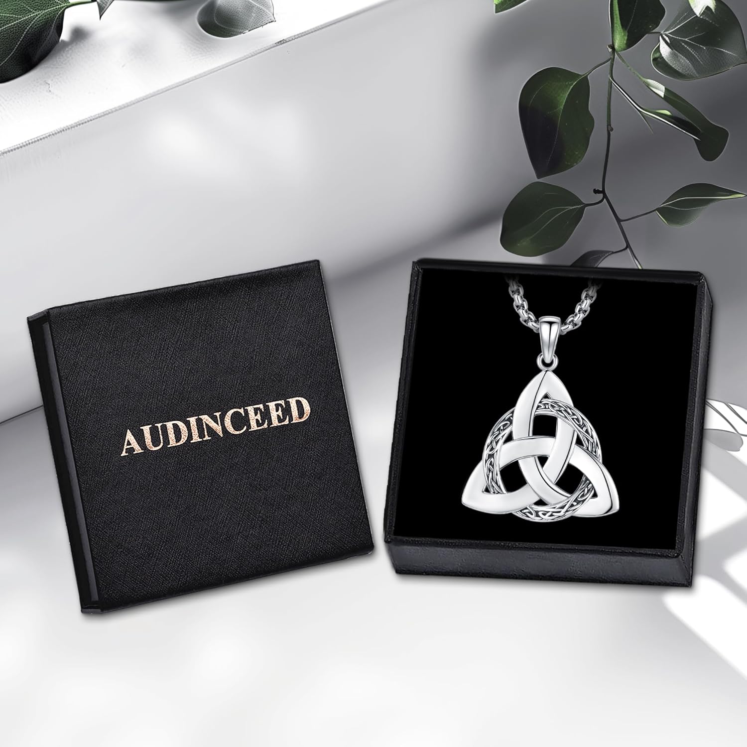 Wiccan Jewelry Celtic Knot Necklace 925 Sterling Silver Celtic Jewelry for Women & Men Star of David Necklace Pentagram Protection Amulet Necklace Witches Trinity Knot Pendant Gift - Image 7