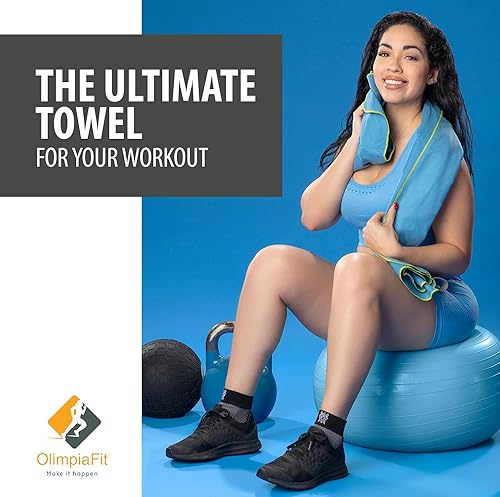 Miniatura 9 de OlimpiaFit Toalla de secado rápido, paquete de 3 toallas de viaje de microfibra ligeras con bolsa, juego de toallas de secado rápido para camping,