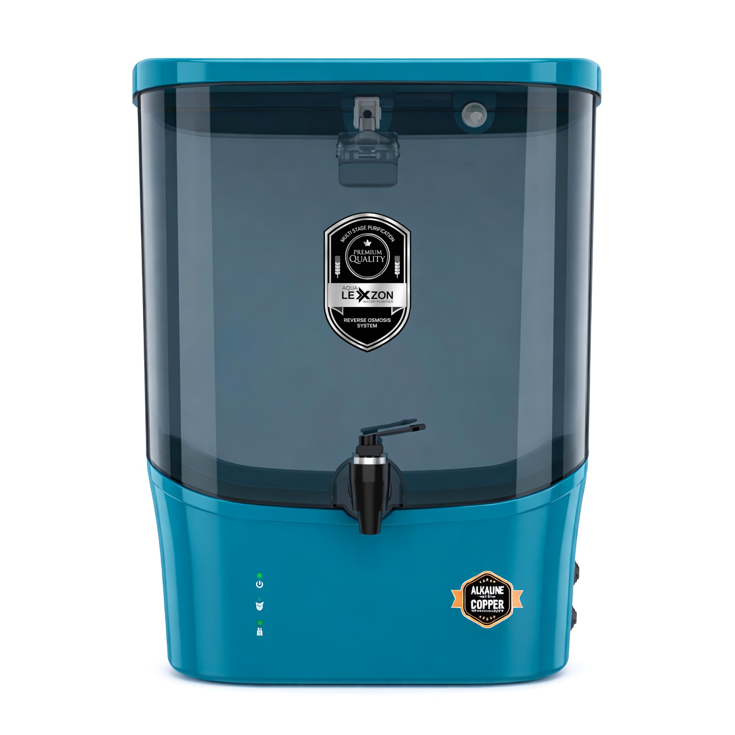 Lexzon RO Water Purifier Cabinet Advanced RO Filtration System Compact & Stylish Design Safe Drinking Water (Metalic Blue, RO + UV + TDS CONTROLLER)-image-17