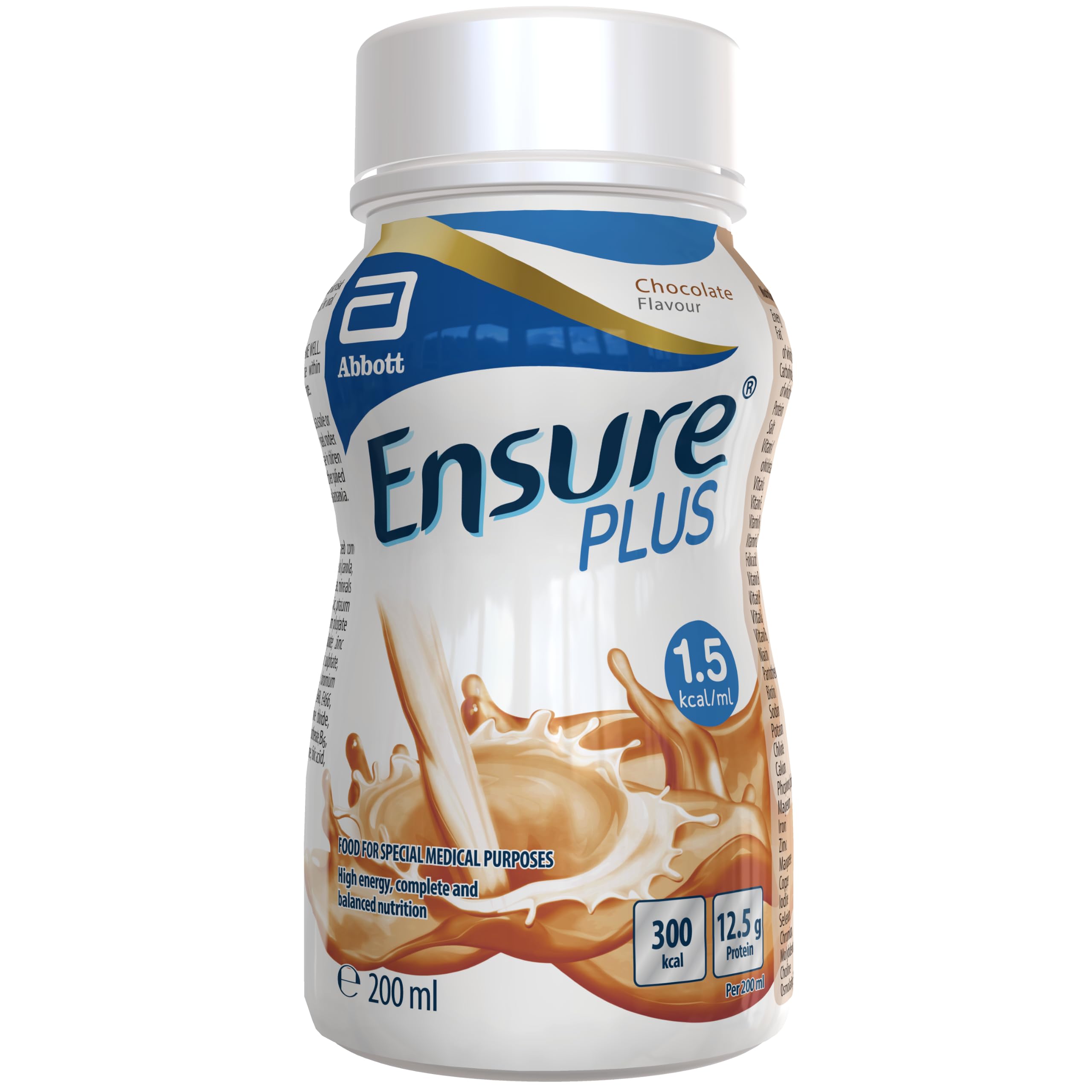 Ensure Plus Milkshake Style Nutritional Supplement Drink, Chocolate Flavour, Contains Protein, Vitamins And Minerals 24 X 200Ml