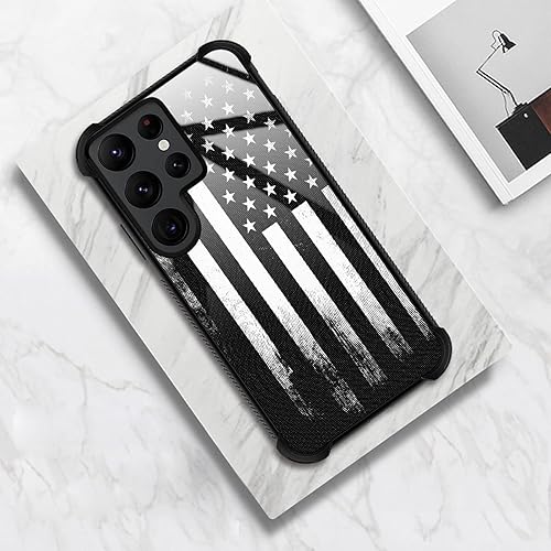 Miniatura 4 de CARLOCA Funda compatible con Samsung Galaxy S22 Ultra, diseño gráfico de identidad retro de la bandera estadounidense, a prueba de golpes,
