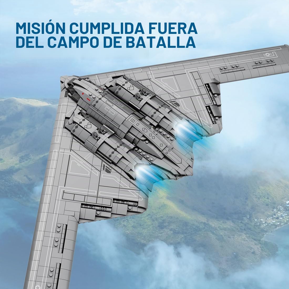 Kit de construcción de avión militar, MOC-166363 escala 1/70 bombardero MOC helicóptero bloques de construcción, 2063 piezas de ingeniería helicóptero bloques de sujeción juguetes de